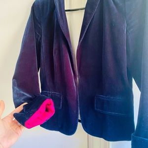 J.Crew Navy Blue Velvet Blazer